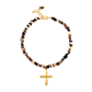Brown Shell Cross Necklace