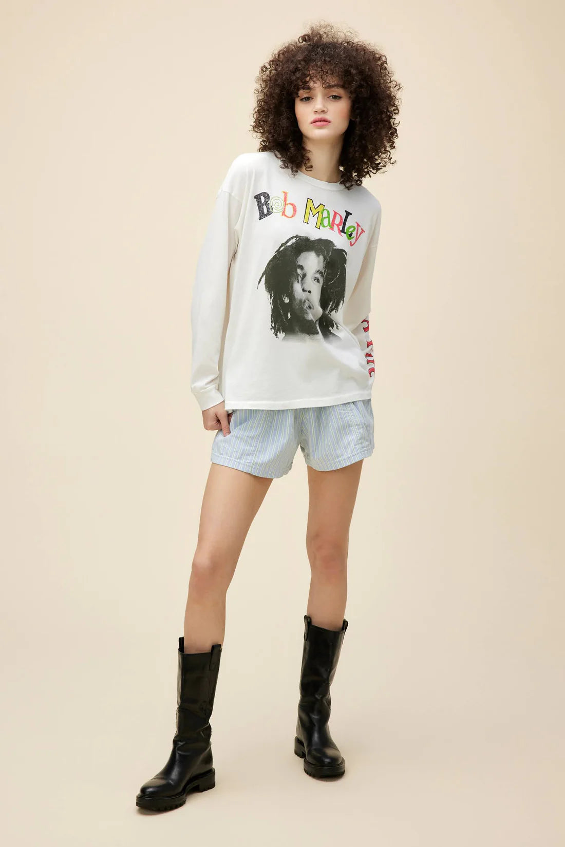 Bob Marley Catch A Fire Relaxed Long Sleeve