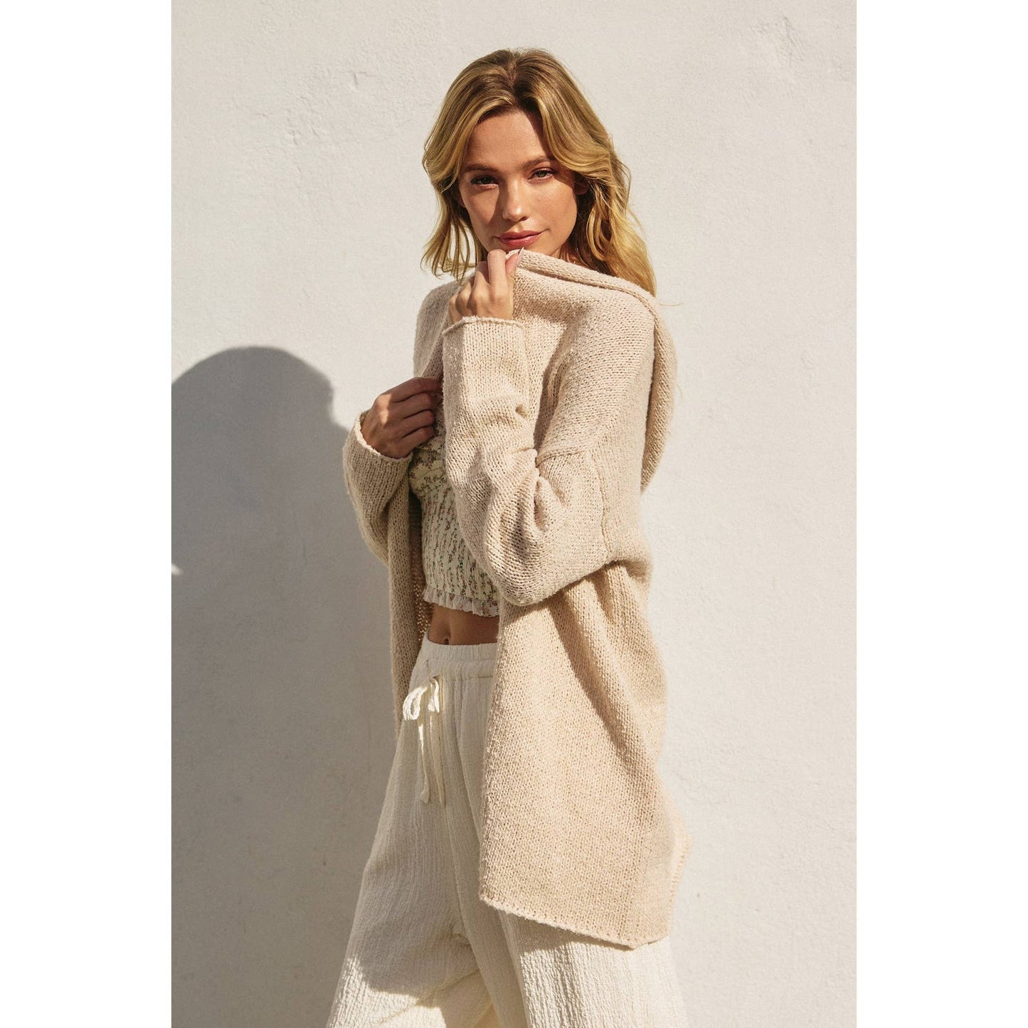 Stay Calm Hoodie Cardigan
