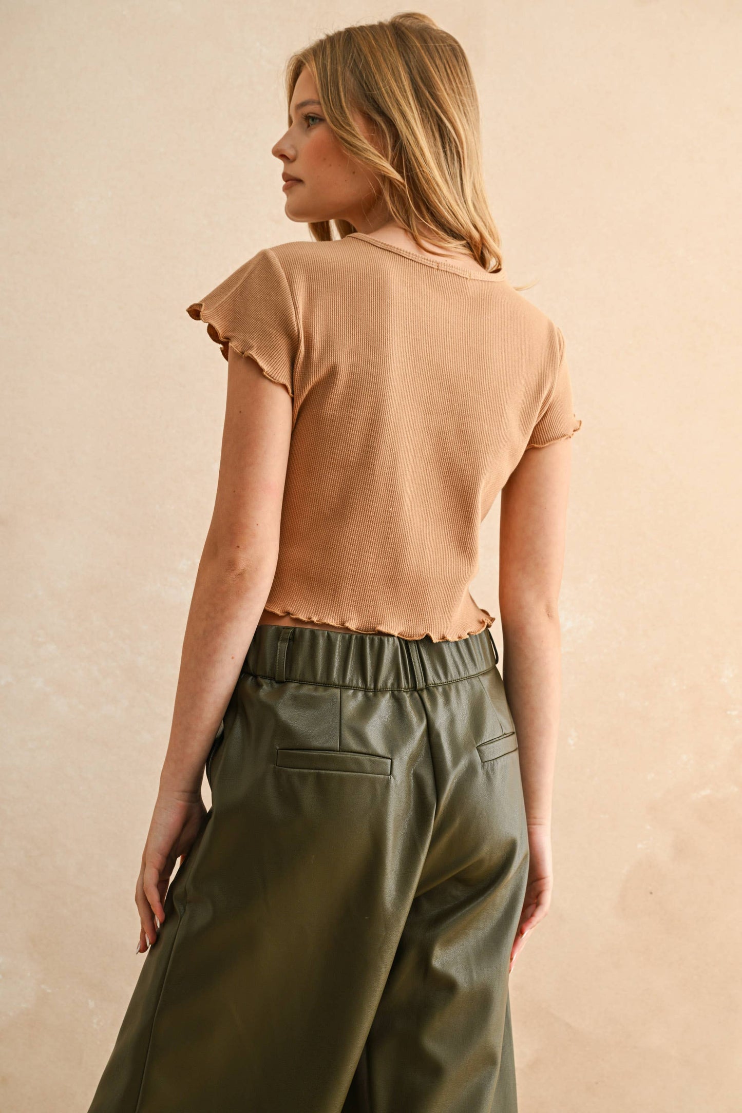 Waffle Crop Top