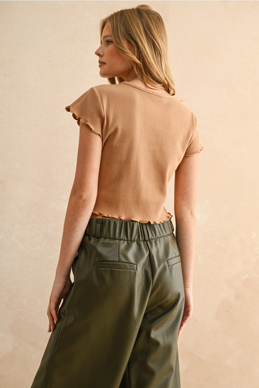 Waffle Crop Top