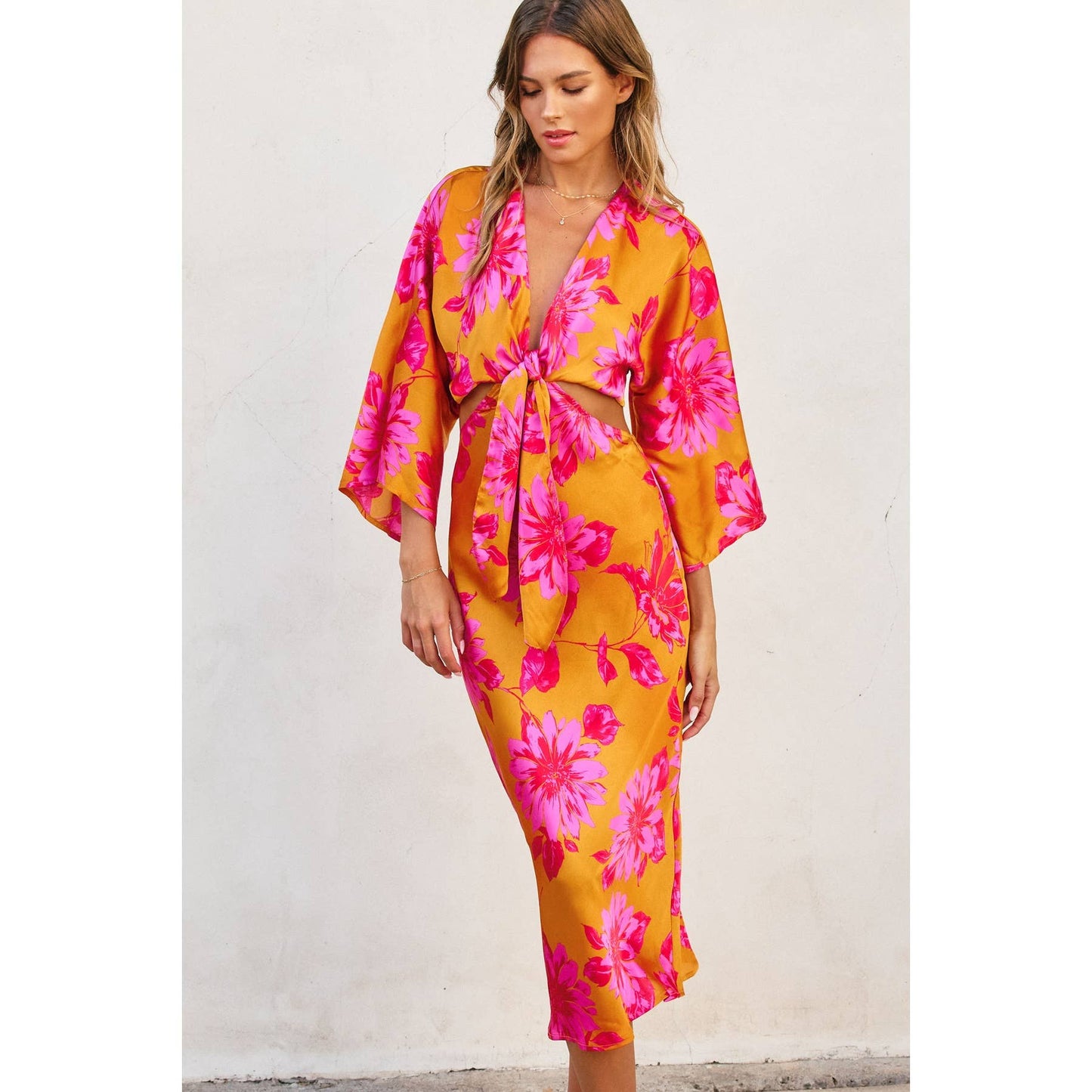 All In Love Kimono Cutout Maxi Dress