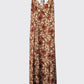 Printed Open Back Maxi Dress