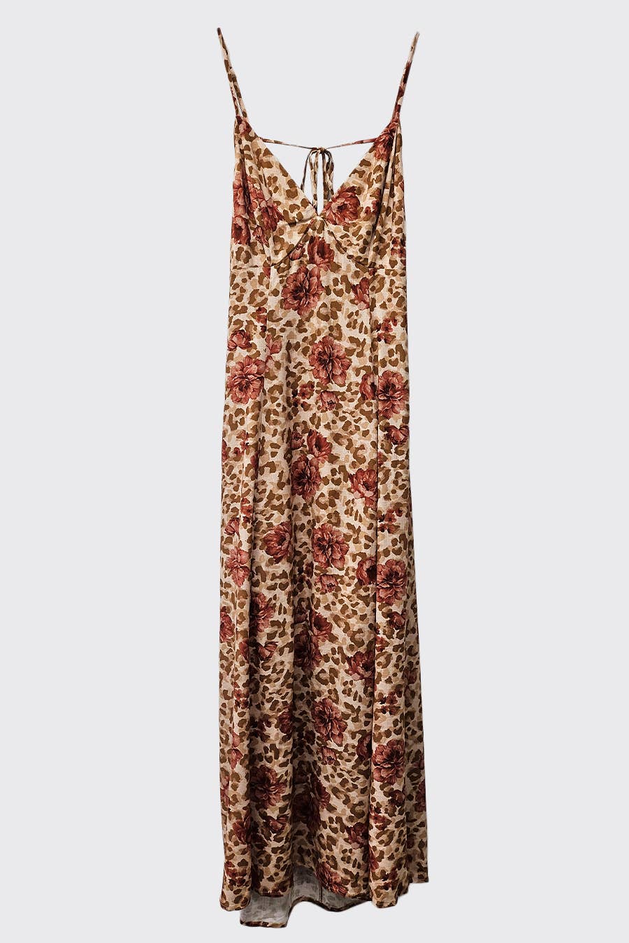 Printed Open Back Maxi Dress