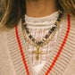Brown Shell Cross Necklace