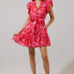 Aria Floral Eriny Ruffle Mini Dress