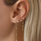 14k Vermeil Convertible Double Chain Drop Earrings