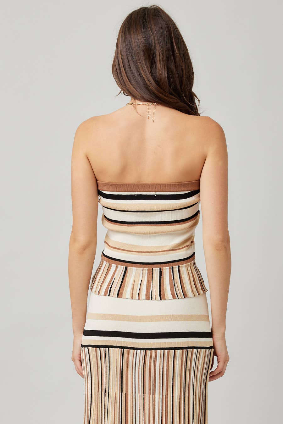 Striped Knit Tube Top