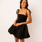 Alexa Black Puffball Mini Dress