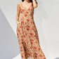 Printed Open Back Maxi Dress