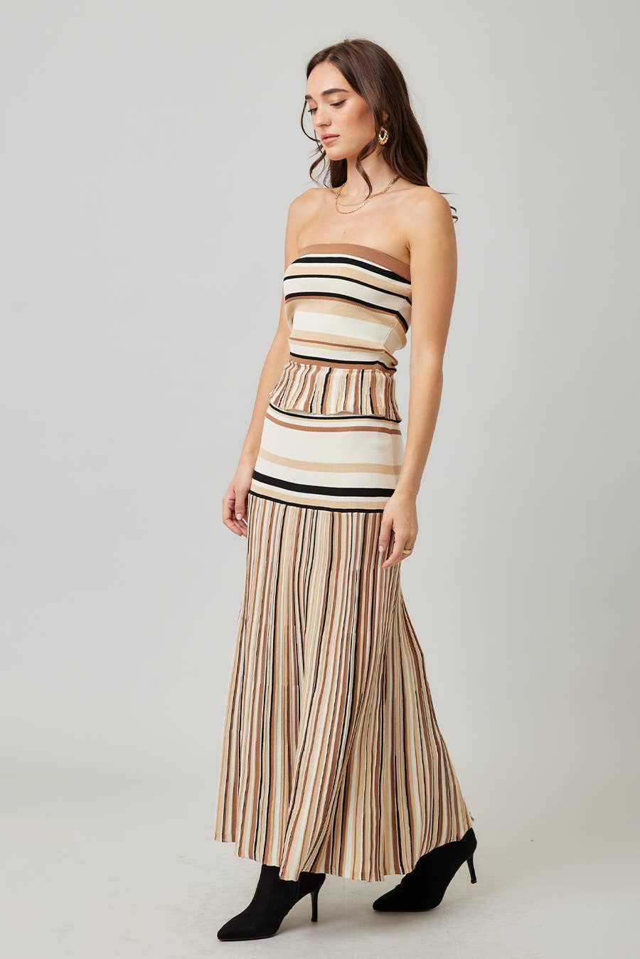 Striped Knit Tube Top