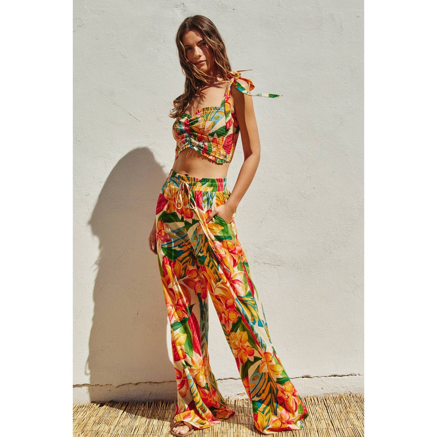 Super Bloom Wide Leg Pull On Pants