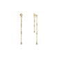 14k Vermeil Convertible Double Chain Drop Earrings