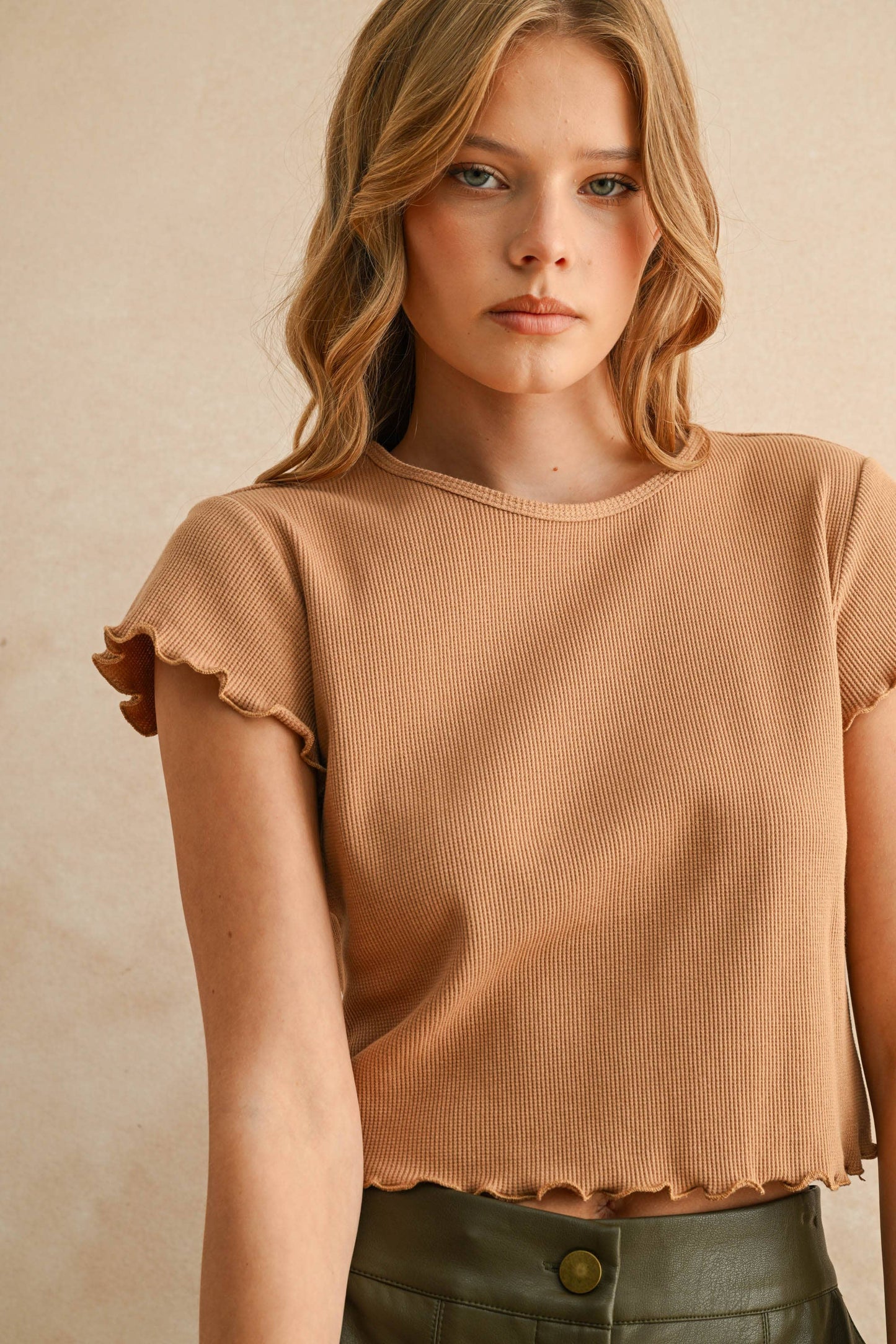 Waffle Crop Top