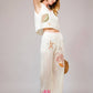 Seashell Embroidered Crop Top