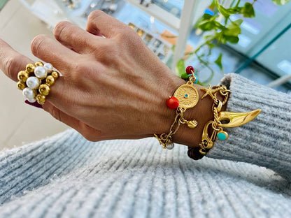 Gold Charm Summer Bracelet