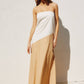 Diagonal Colorblock Maxi Dress