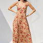 Printed Open Back Maxi Dress