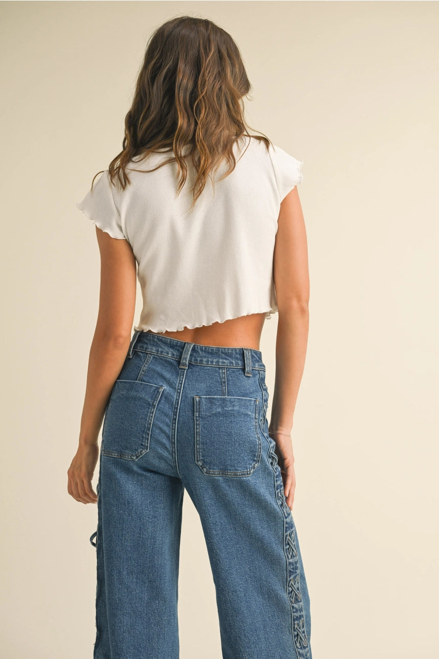 Waffle Crop Top