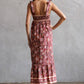 Multi Floral Tie Midi Dress