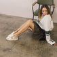 The Liberty Beige | Glitter Star Sneaker