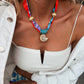 Neon Bandana Scarf Necklace