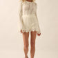 Crochet Knit Bell Sleeve Romper