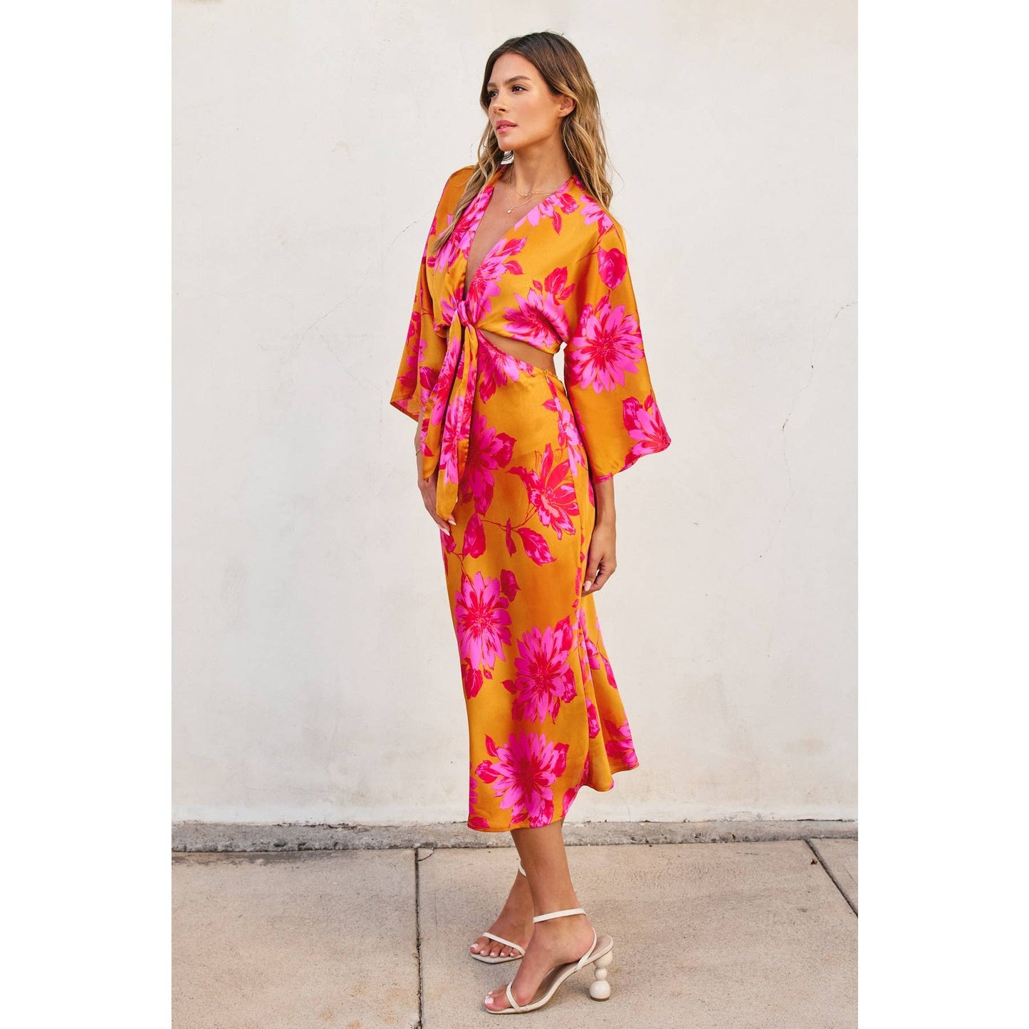 All In Love Kimono Cutout Maxi Dress