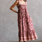 Multi Floral Tie Midi Dress