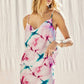 Printed Satin Cowl Top