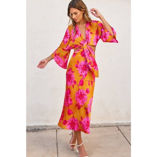 All In Love Kimono Cutout Maxi Dress