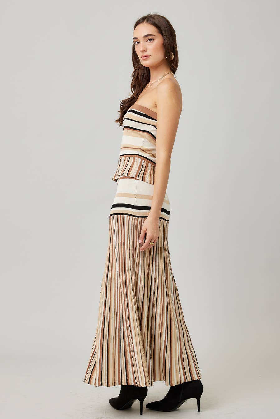 Striped Knit Tube Top