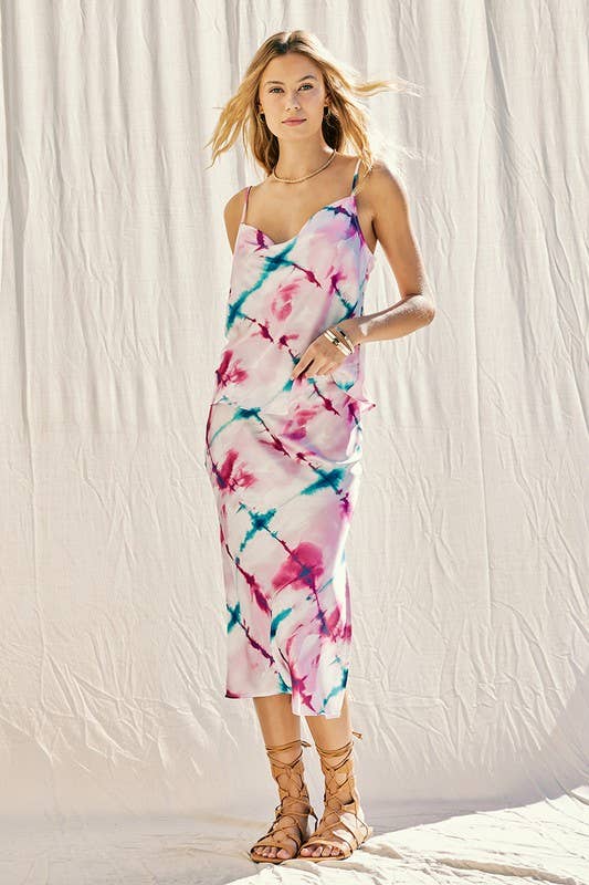 Printed Satin Skirt