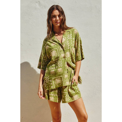 Mirage Relaxed Shirt And Shorts Set