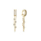 14k Vermeil Double Chain Dangle Drop Huggie Earrings