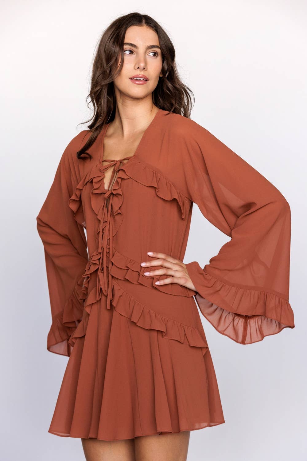 Ruffle Tiered Mini Dress