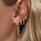 14k Vermeil Double Chain Dangle Drop Huggie Earrings