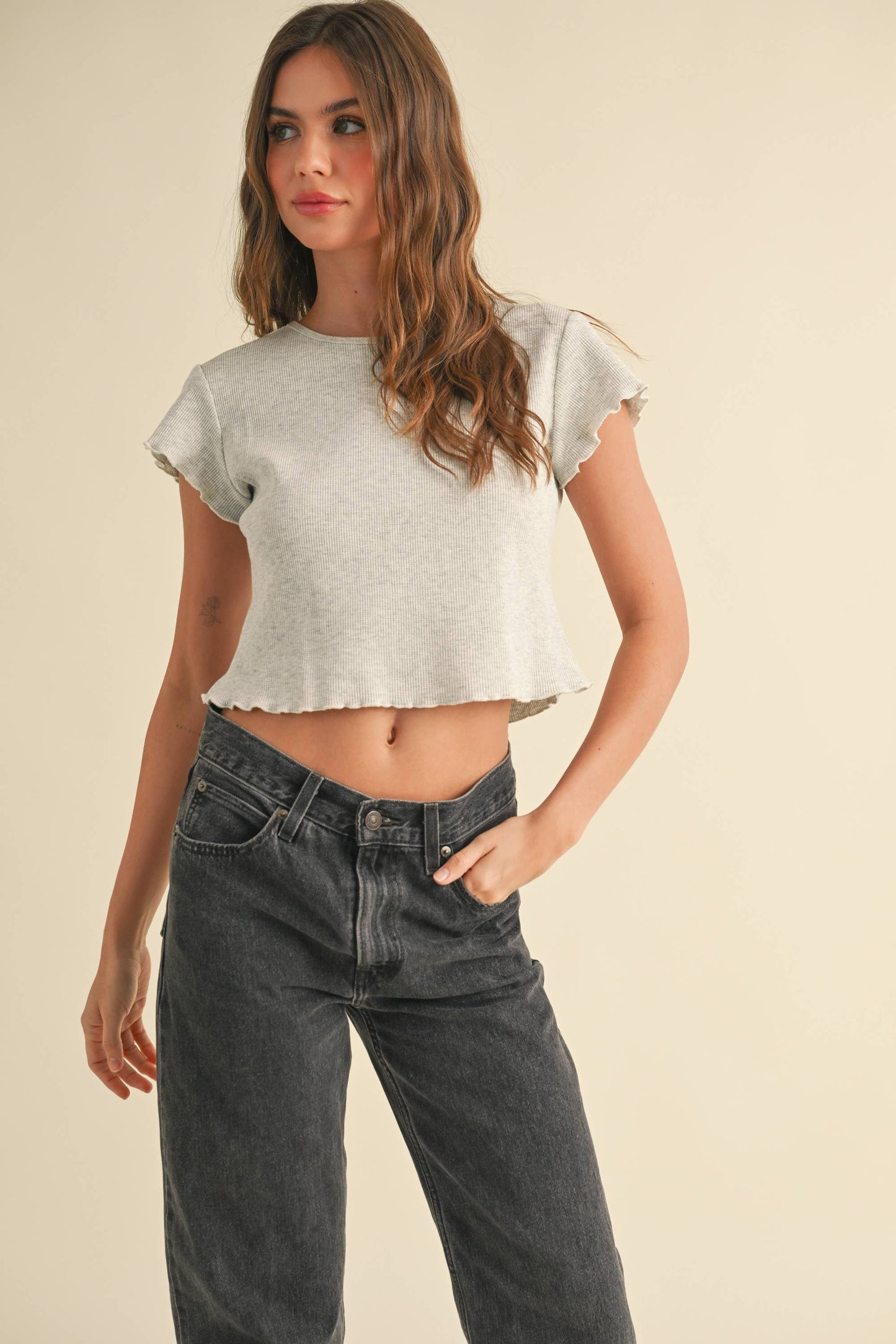 Waffle Crop Top