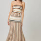 Striped Knit Maxi Skirt