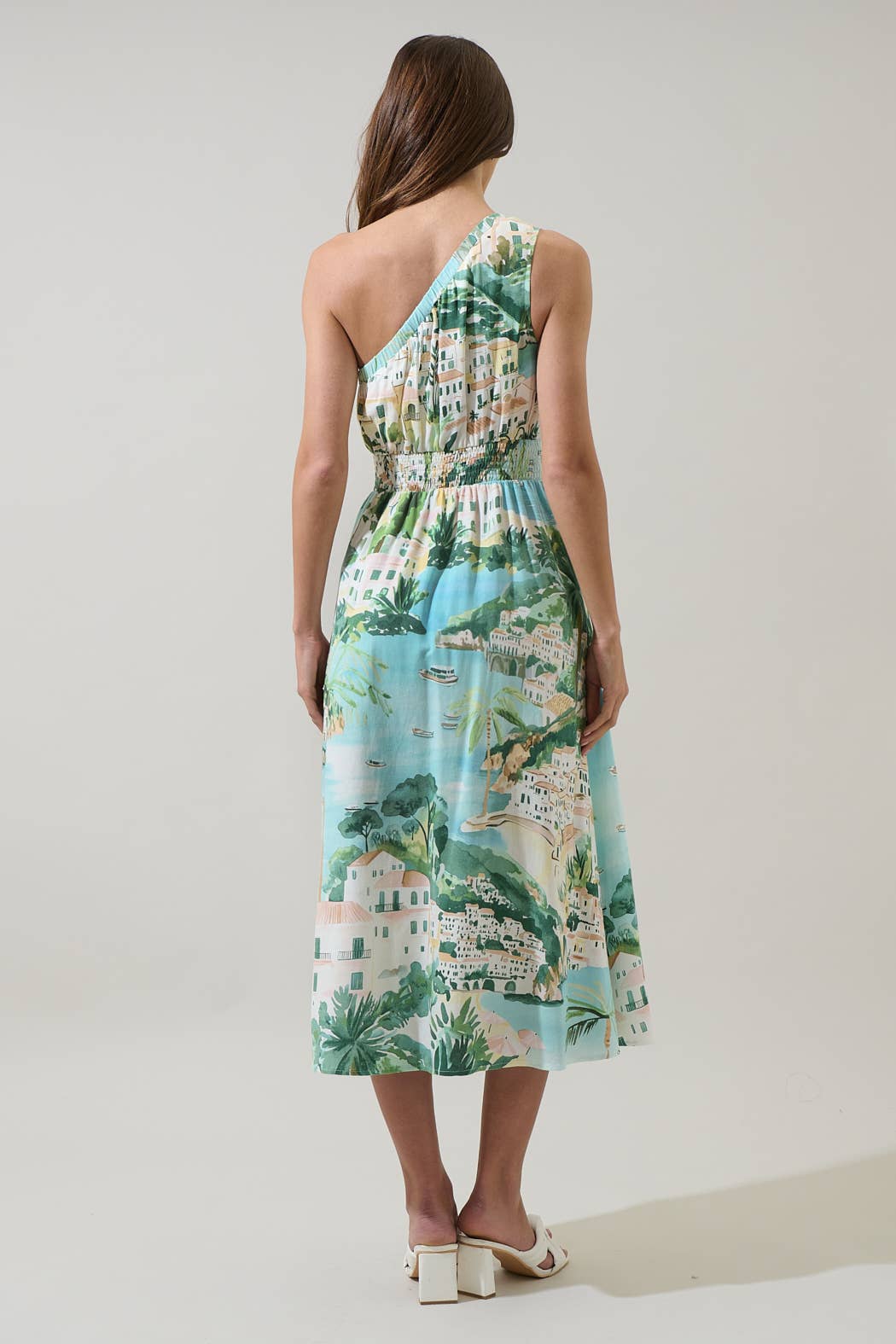 Piti Town Smocked Midi Dress